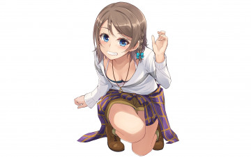 Картинка аниме love+live +school+idol+project девушка взгляд фон