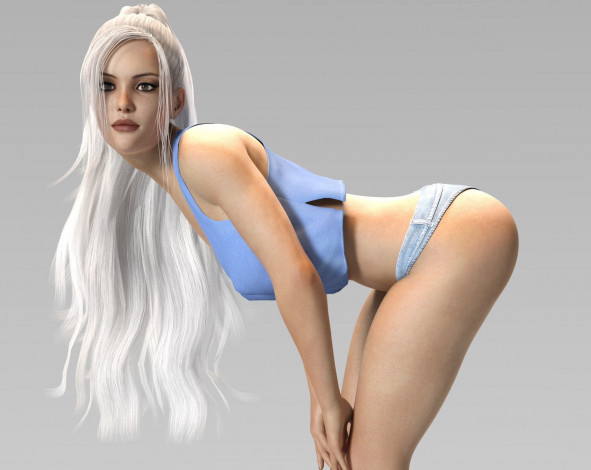 Обои картинки фото 3д графика, люди , people, фон, взгляд, девушка