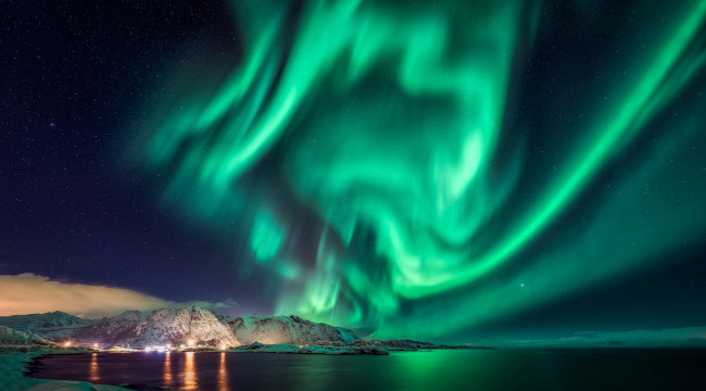 Обои картинки фото природа, северное сияние, сполохи