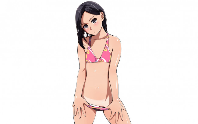 Обои картинки фото аниме, unknown,  другое, девушка, взгляд, фон