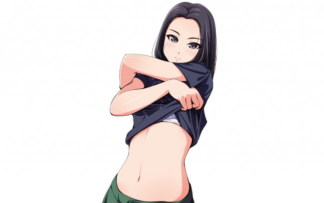 Обои картинки фото аниме, unknown,  другое, девушка, взгляд, фон