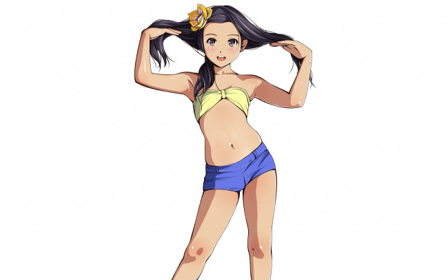 Обои картинки фото аниме, unknown,  другое, девушка, взгляд, фон