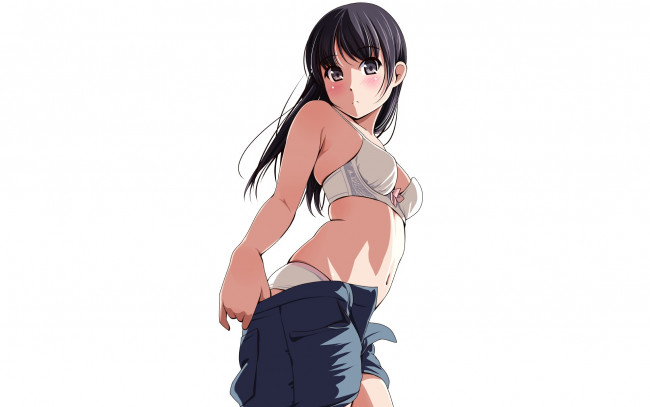 Обои картинки фото аниме, unknown,  другое, девушка, взгляд, фон