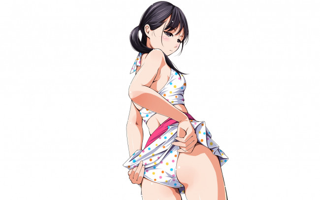 Обои картинки фото аниме, unknown,  другое, фон, взгляд, девушка