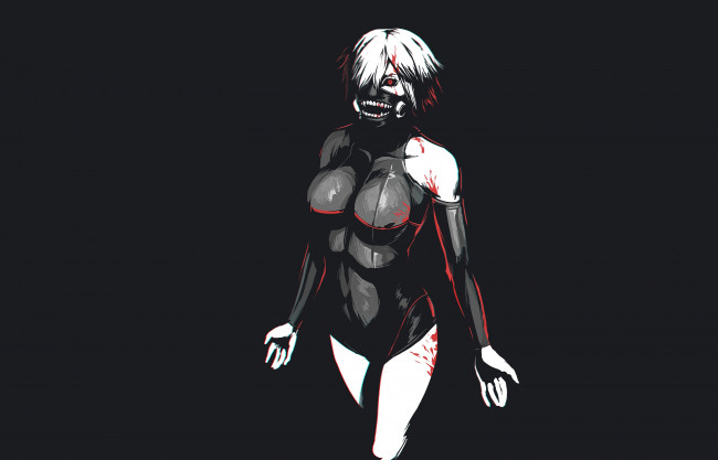 Обои картинки фото аниме, tokyo ghoul, канеки