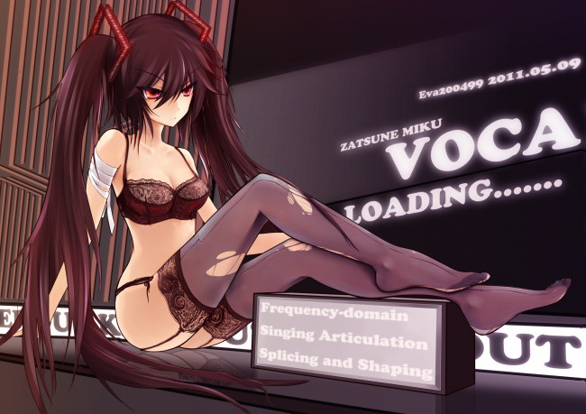 Обои картинки фото аниме, vocaloid, zatsune, miku