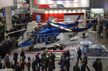 Картинка aw+139 авиация вертолёты вертолет крокус экспо павильон helirussia 2016 выставка aw 139