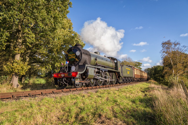 Обои картинки фото техника, паровозы, состав, локомотив