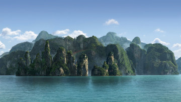 Картинка природа горы jungle джунгли остров