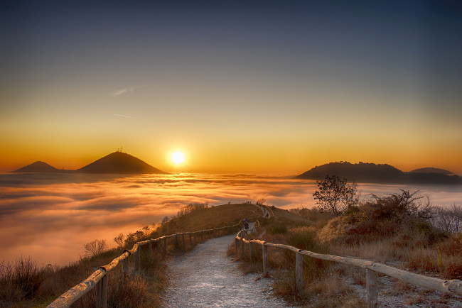 Обои картинки фото природа, восходы, закаты, простор