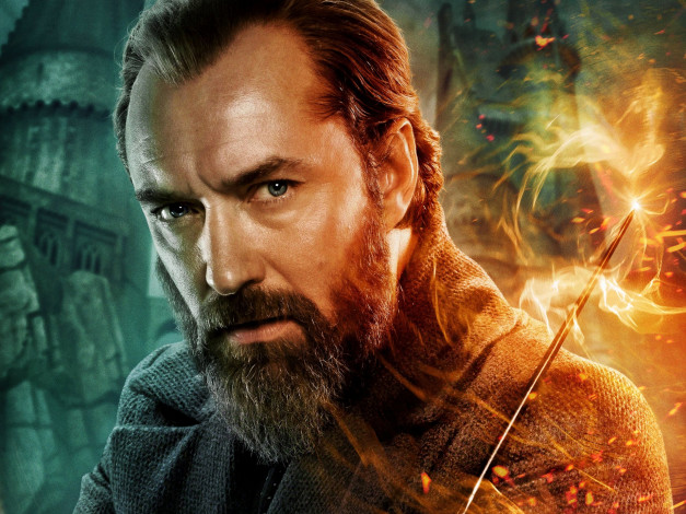 Обои картинки фото fantastic beasts,  the secrets of dumbledore || 2022, кино фильмы,  the secrets of dumbledore, author, oreskis, jude, law, фантастические, твари, тайны, дамблдора, джуд, лоу, albus, dumbledore