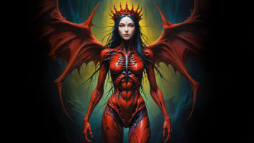 Картинка фэнтези демоны нейросети графика нейроарт ai art нейронные сети рисунки нейро искусство нейрографика graphics neuroart neural networks drawings neuro neurography