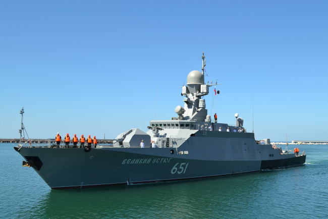 Обои картинки фото корабли, фрегаты,  корветы, великий, устюг, малый, ракетный, корабль, проект, 21631, буян, м