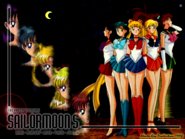 Обои картинки фото sailor, moon, аниме
