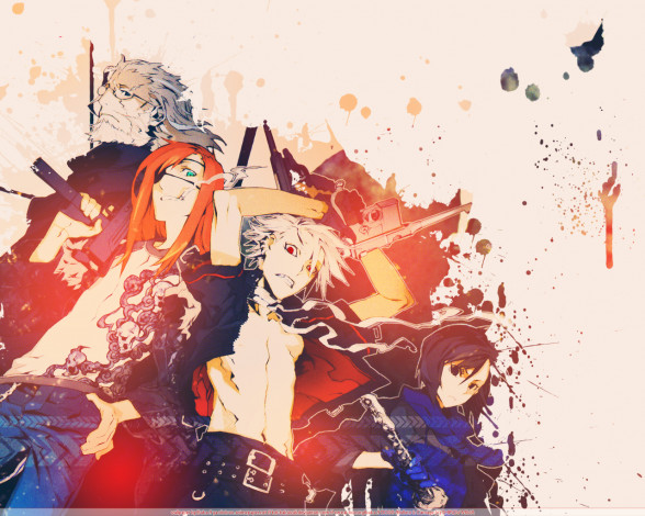 Обои картинки фото аниме, dogs, bullets, carnage