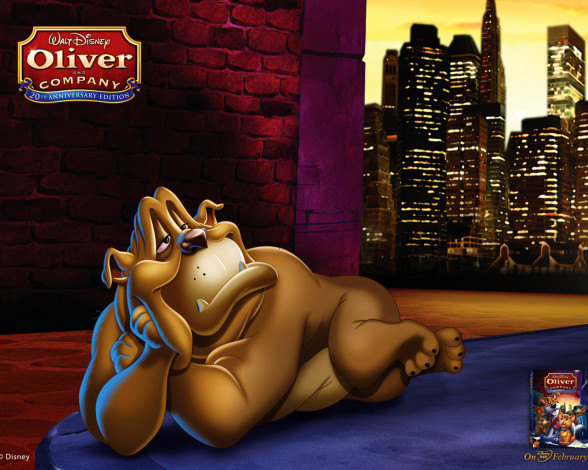 Обои картинки фото oliver, and, company, мультфильмы
