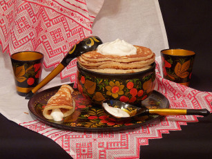 Картинка еда блины оладьи