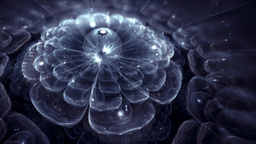 Картинка 3д графика flowers цветы узор