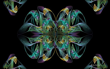 Картинка 3д графика fractal фракталы цвета фон узор