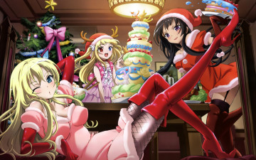 Картинка аниме boku wa tomodachi ga sukunai девушки торт