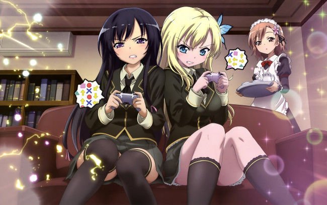 Обои картинки фото аниме, boku, wa, tomodachi, ga, sukunai, девушки