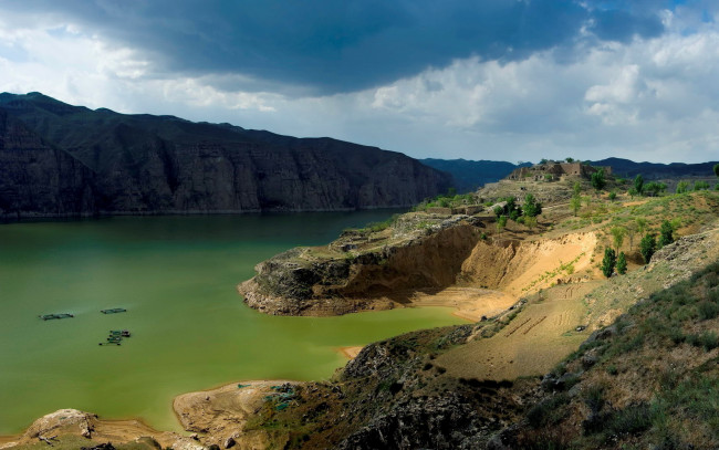 Обои картинки фото природа, побережье, берег, залив, море, небо