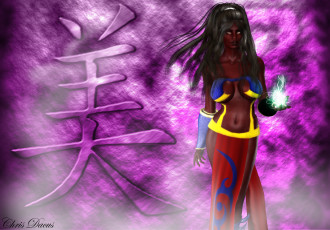 Картинка 3д графика fantasy фантазия девушка магия