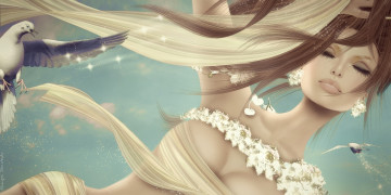 Картинка 3д графика people люди настроение голубь