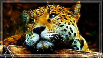 Картинка 3д графика animals животные тигр