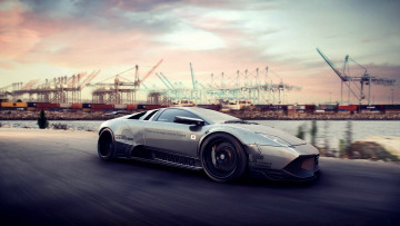 Картинка автомобили lamborghini порт краны тюнинг диски ламборджини