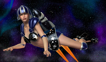 Картинка 3д графика fantasy фантазия девушка полет