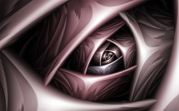 Картинка 3д графика fractal фракталы изгибы линии узор цвета фон