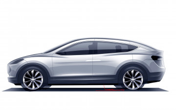 Картинка автомобили рисованные tesla