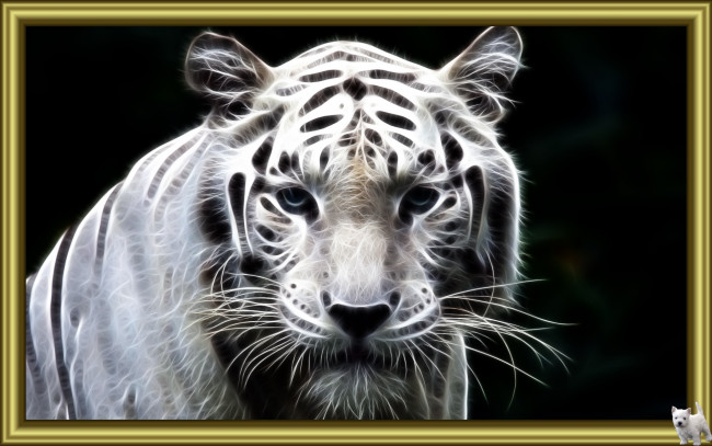 Обои картинки фото 3д, графика, animals, животные, тигр