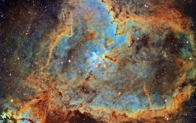 Обои картинки фото heart, nebula, космос, галактики, туманности, туманность, звезды, краски, вселенная