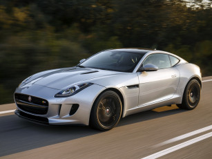 Картинка автомобили jaguar светлый 2014 coupе f-type r