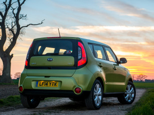 Картинка автомобили kia зеленый uk-spec soul 2014