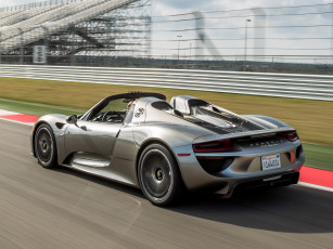 обоя автомобили, porsche, 918, spyder, темный, 2014, us-spec