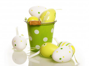 Картинка праздничные пасха яйца ведро