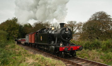 Картинка техника паровозы состав паровоз рельсы дорога железная