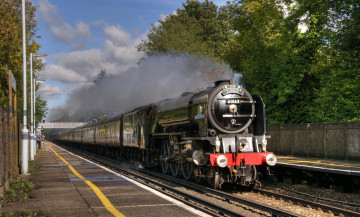 Картинка техника паровозы состав паровоз рельсы дорога железная