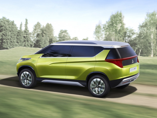 Обои картинки фото автомобили, 3д, ar, зеленый, 2013, concept, mitsubishi