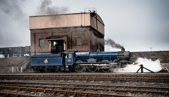 Обои картинки фото техника, паровозы, дорога, железная, паровоз, рельсы