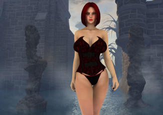 Картинка 3д+графика люди+ people фон взгляд девушка