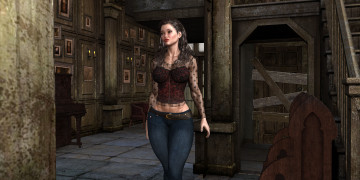 Картинка 3д+графика люди+ people фон девушка взгляд