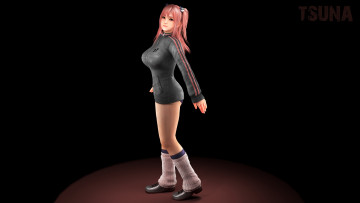 Картинка 3д+графика аниме+ anime девушка взгляд фон рыжая