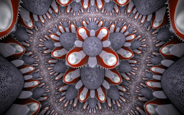 Картинка 3д+графика фракталы+ fractal цвета фон узор