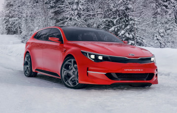 Картинка kia+sportspace+concept автомобили kia трасса зима снег красный concept sportspace