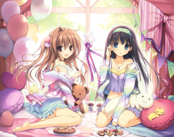 Обои картинки фото аниме, unknown,  другое, девочки