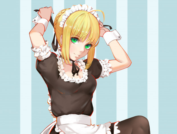 Обои картинки фото аниме, fate, stay night, saber, сейбер